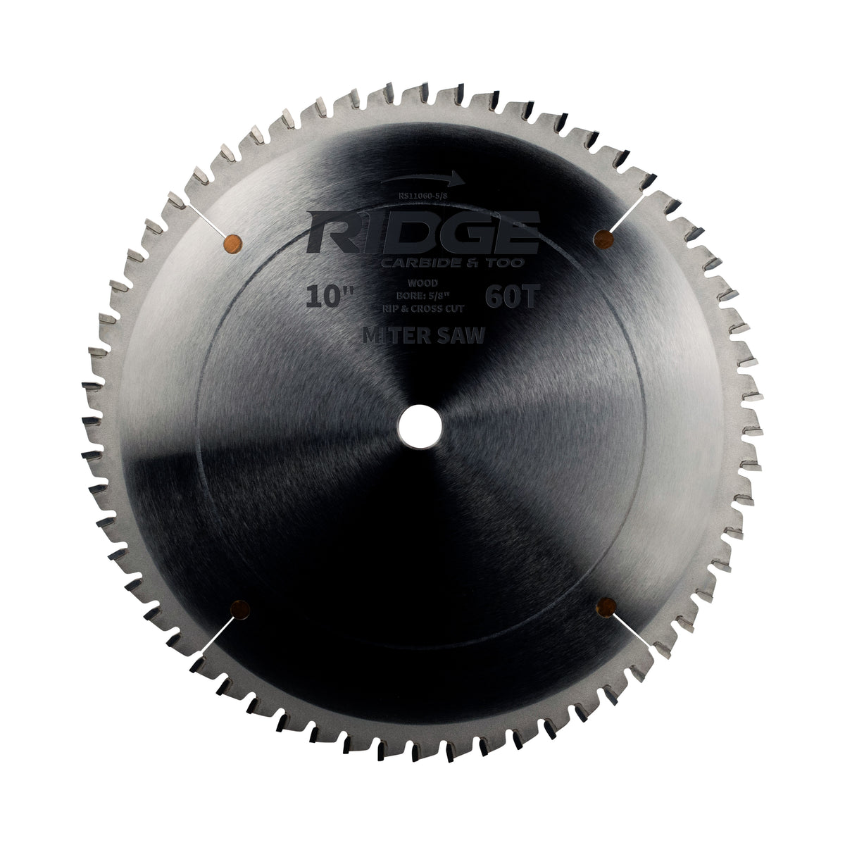 10" X 60T Cross-Cutting Miter / Radial Saw Blade for Wood (RS1000-AR 4+1)