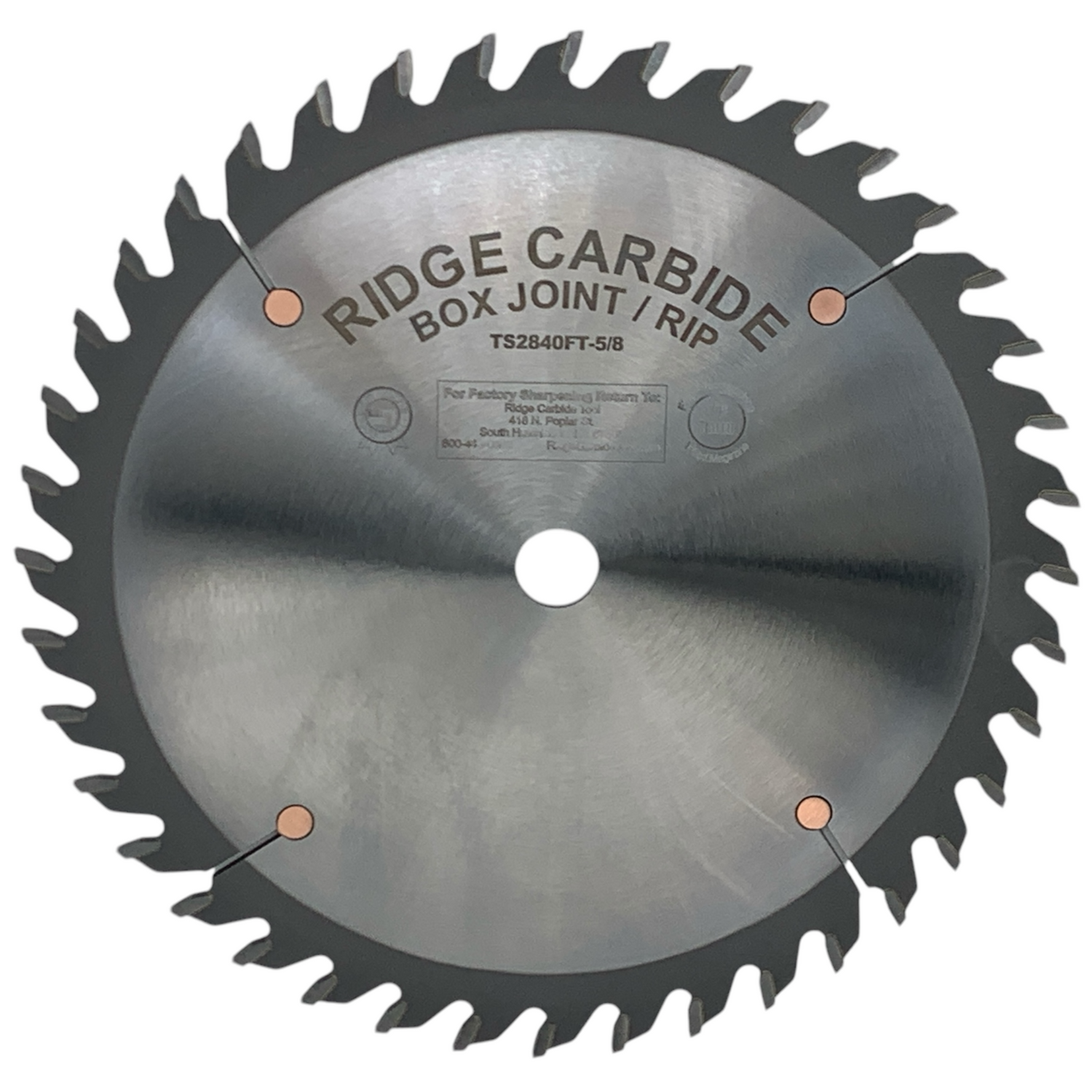 8" X 40T Box Joint Saw Blade for Wood (TS2000-STR)
