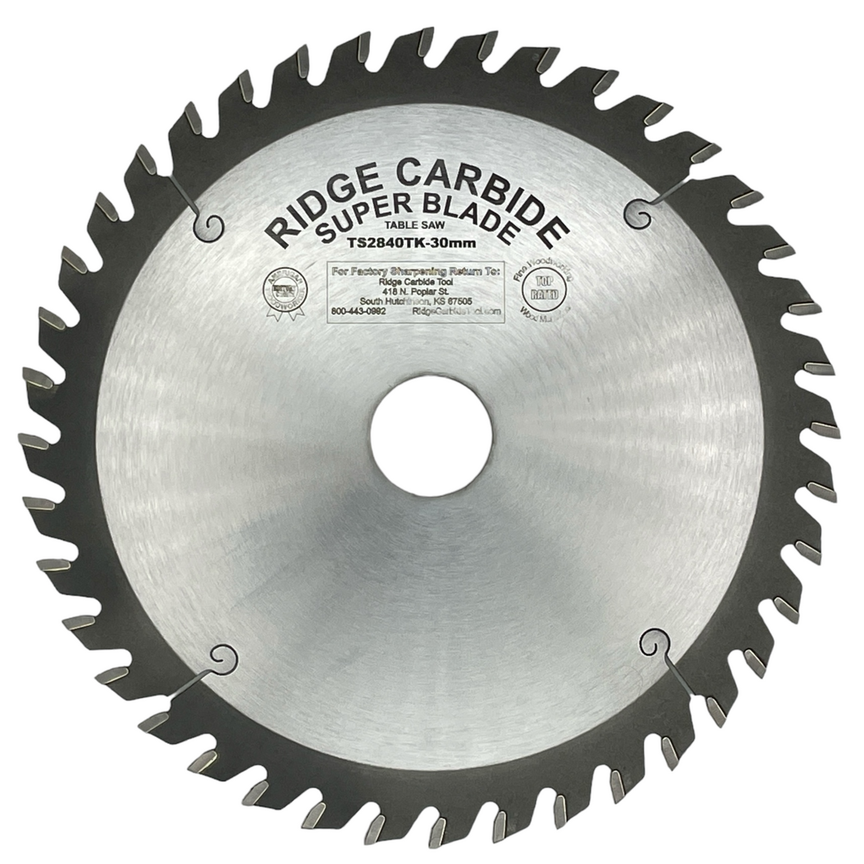 8" X 40T Rip and Cross Cutting Table Saw Blade for Wood - Thin Kerf (TS2000-AR)