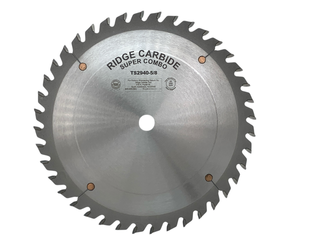 9" X 40T Rip and Cross Cutting Table Saw Blade for Wood (TS2000-AR)