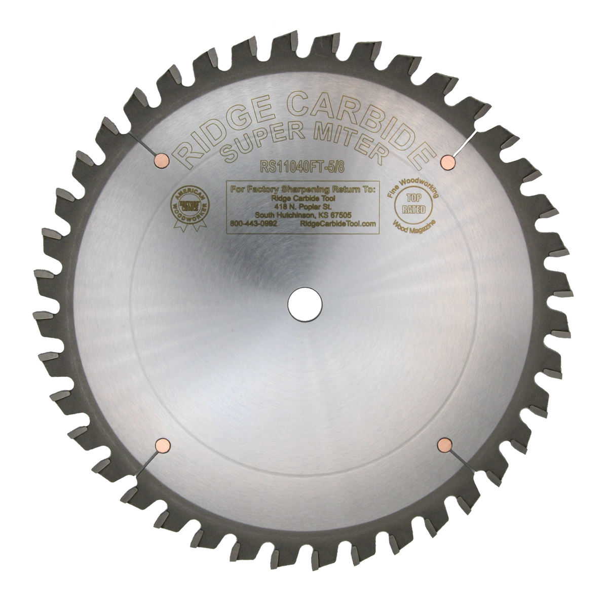 10" x 40T STR 2 Hook .087/ .125" TS2000 Flat Top Box Joint Blade for