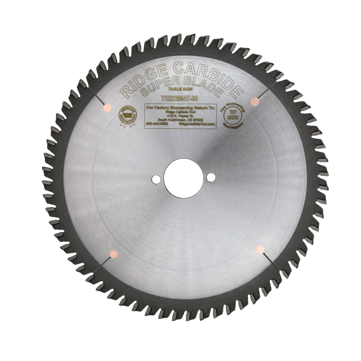 220mm x 64T 30mm Bore +5 Hk .087 / .125" TS2000 Panel Saw