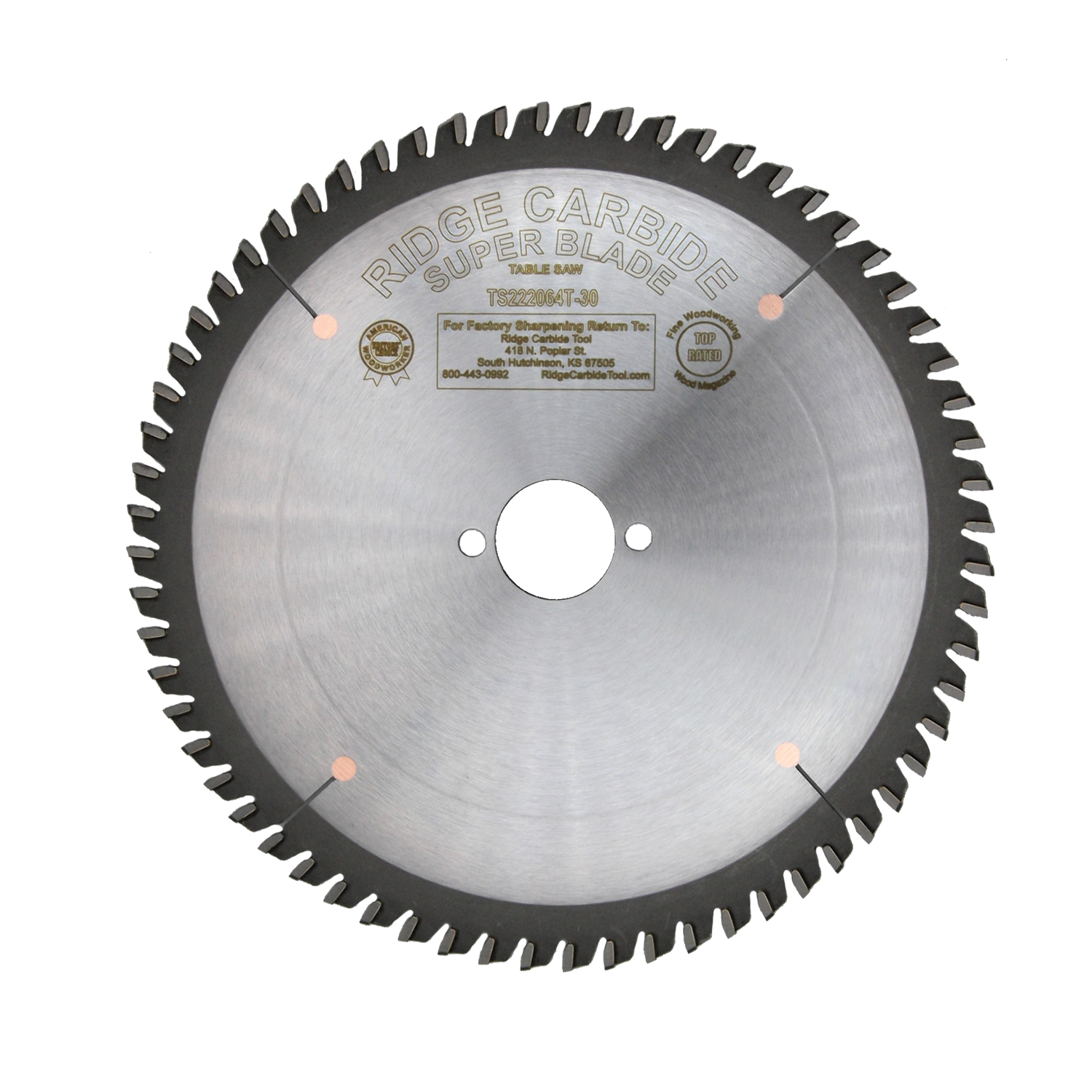 220mm x 64T 30mm Bore +5 Hk .087 / .125" TS2000 Panel Saw