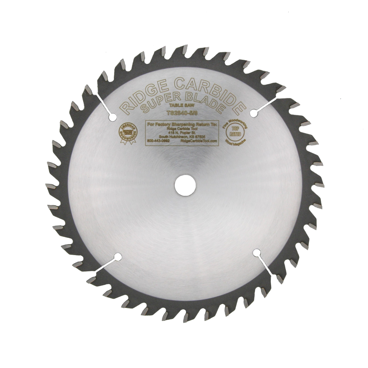 8" X 40T Rip and Cross Cutting Table Saw Blade for Wood (TS2000-AR)