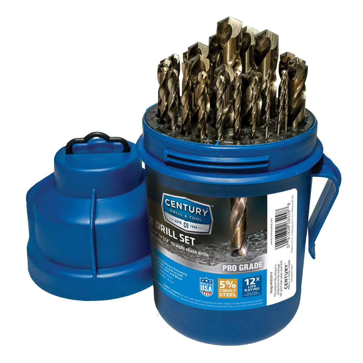 29 Piece Pro Grade Cobalt Drill Bit Set