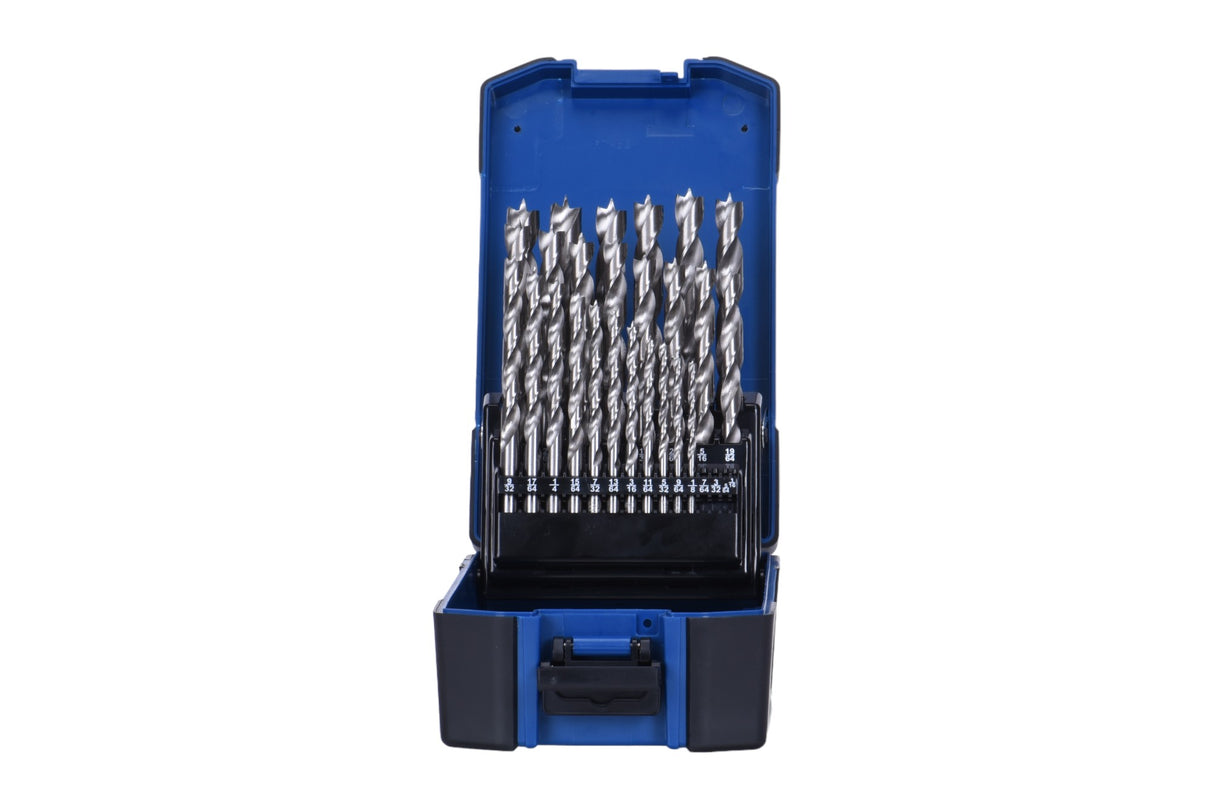25 Piece Brad Point Wood Bit Set
