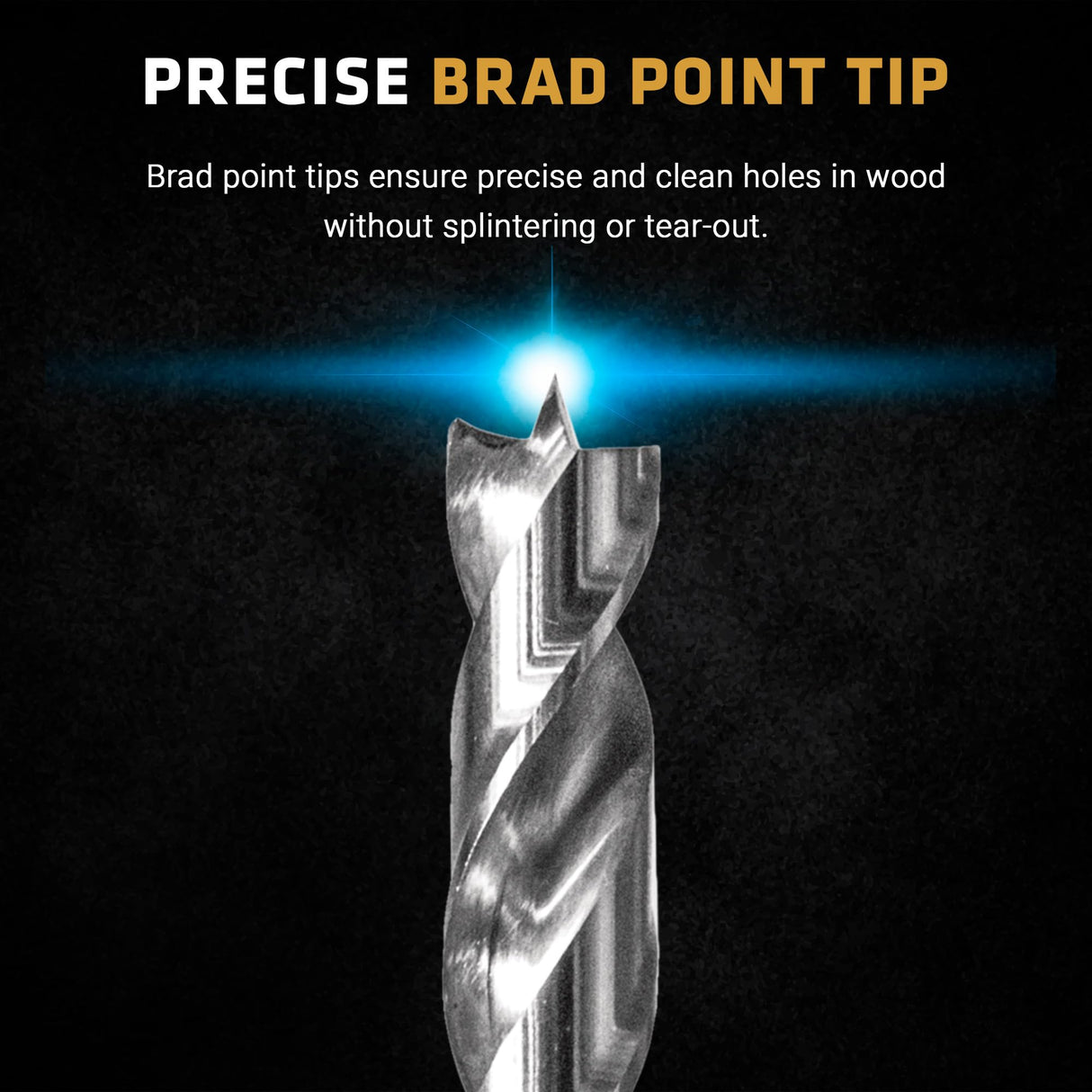 25 Piece Brad Point Wood Bit Set
