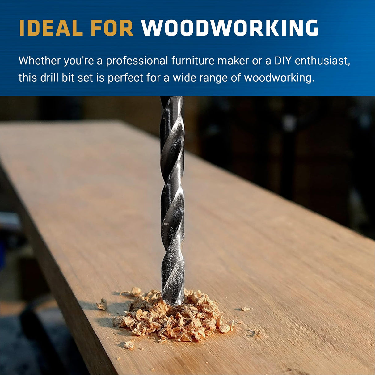 25 Piece Brad Point Wood Bit Set