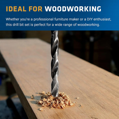 25 Piece Brad Point Wood Bit Set