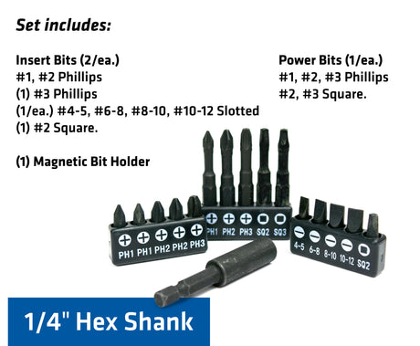 16 Piece Impact Pro™ Screwdriving Set