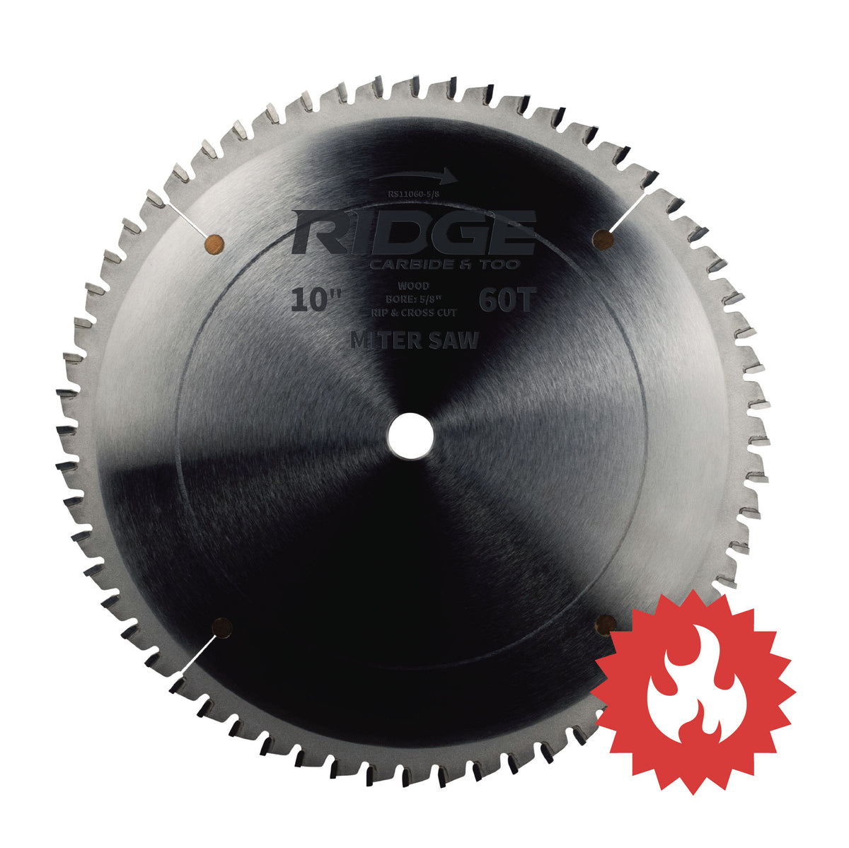 10" X 60T Cross-Cutting Miter / Radial Saw Blade for Wood (RS1000-AR 4+1)