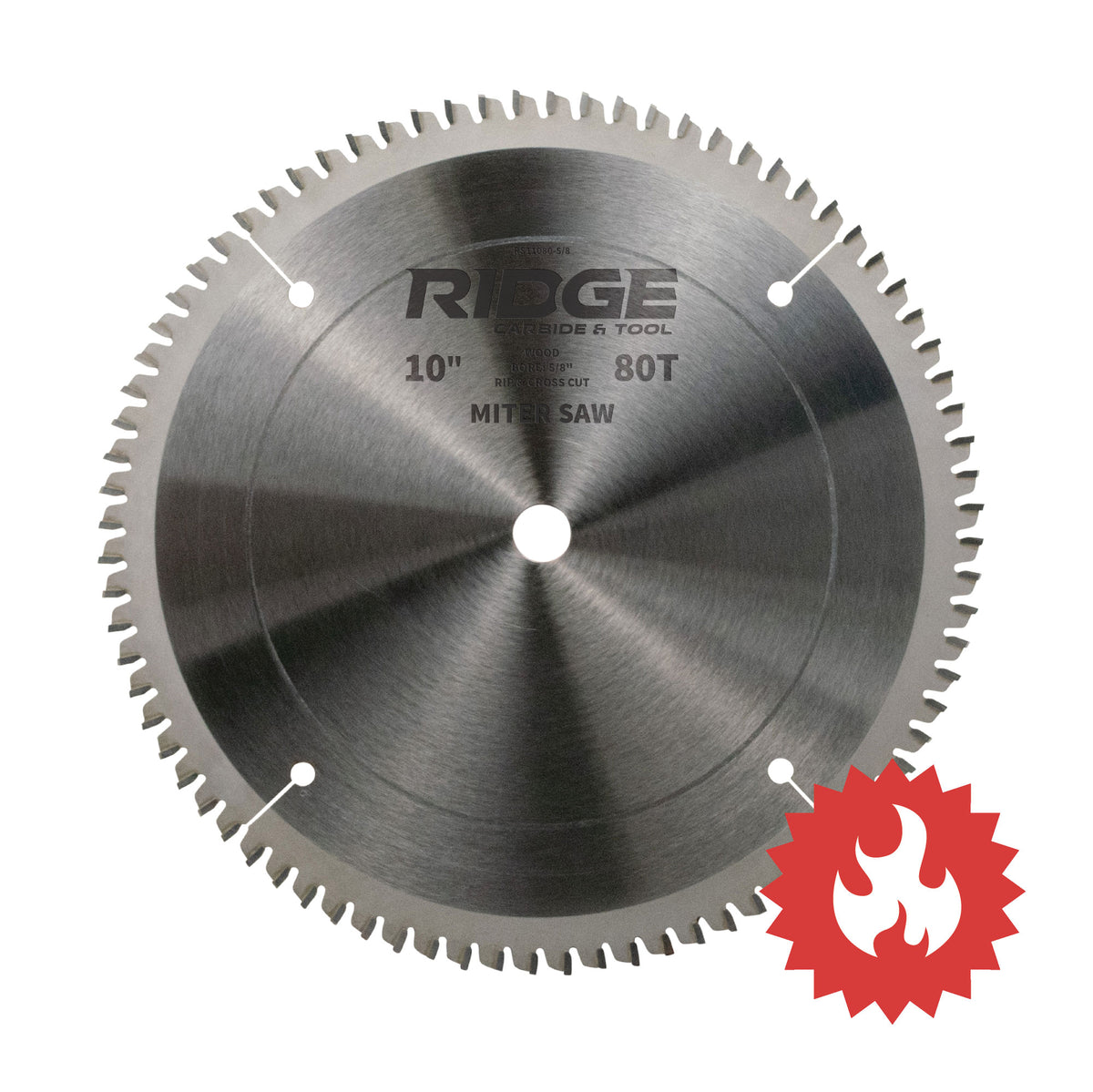 10" X 80T Cross-Cutting Miter / Radial Saw Blade for Wood (RS1000-AR 4+1)