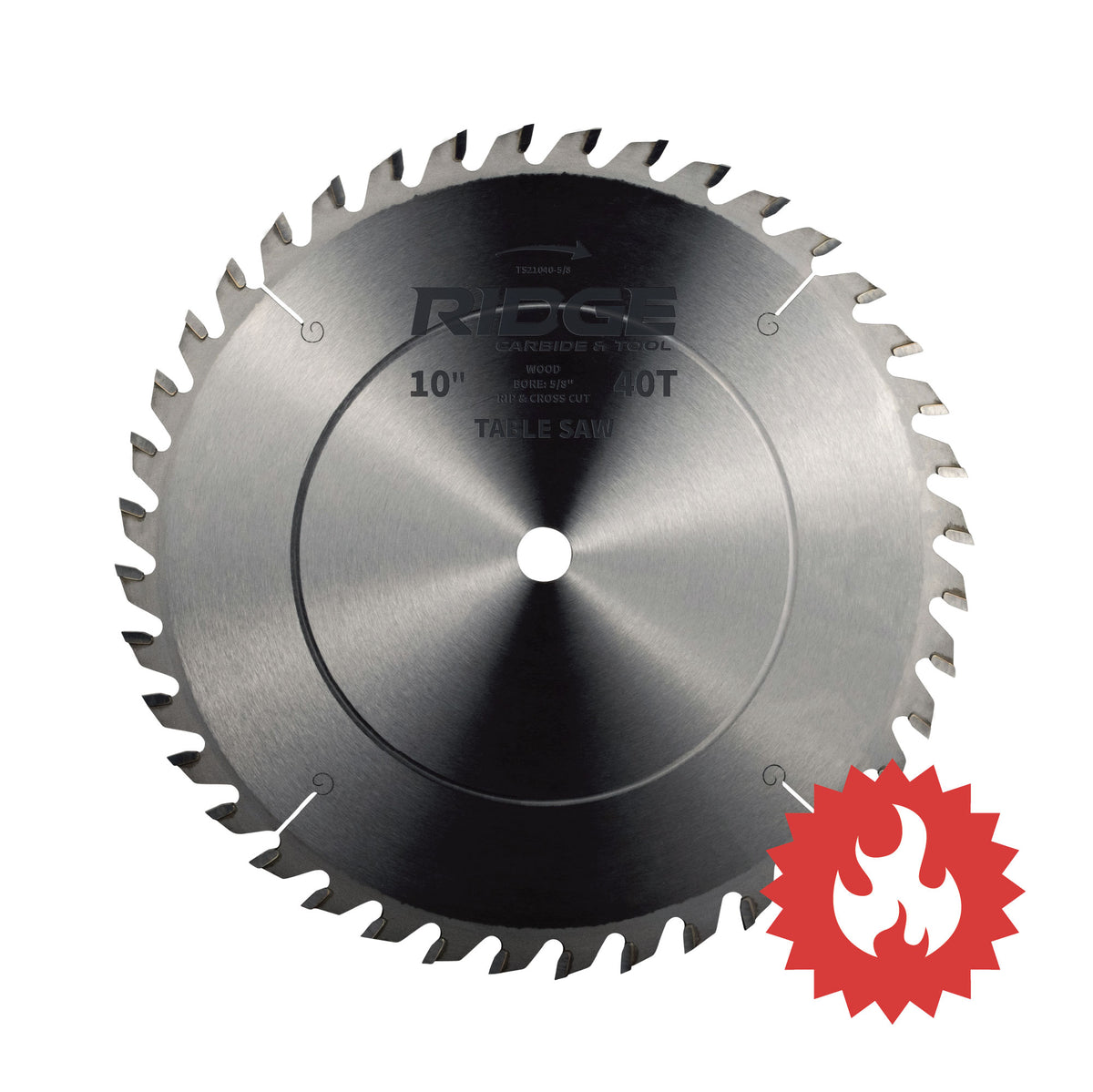 10" X 40T Rip and Cross Cutting Table Saw Blade for Wood (TS2000-AR 4+1)