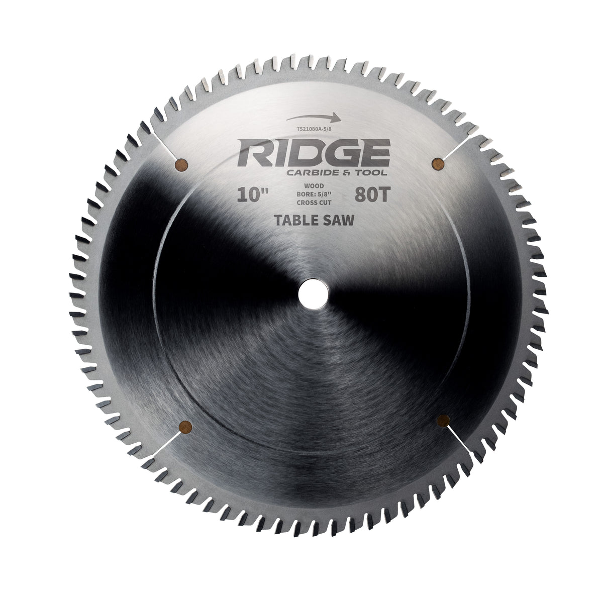 10" X 80T Rip and Cross Cutting Table Saw Blade for Wood (TS2000-ATB)