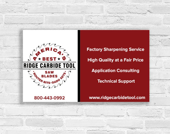 Ridge Carbide Tool Shop Banner